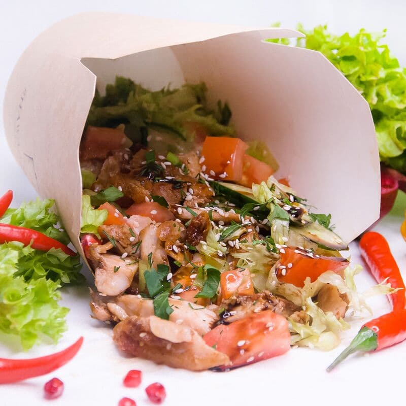 Бокс овощи, курица